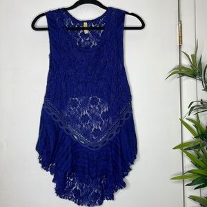 Free people Lacey open back tank top